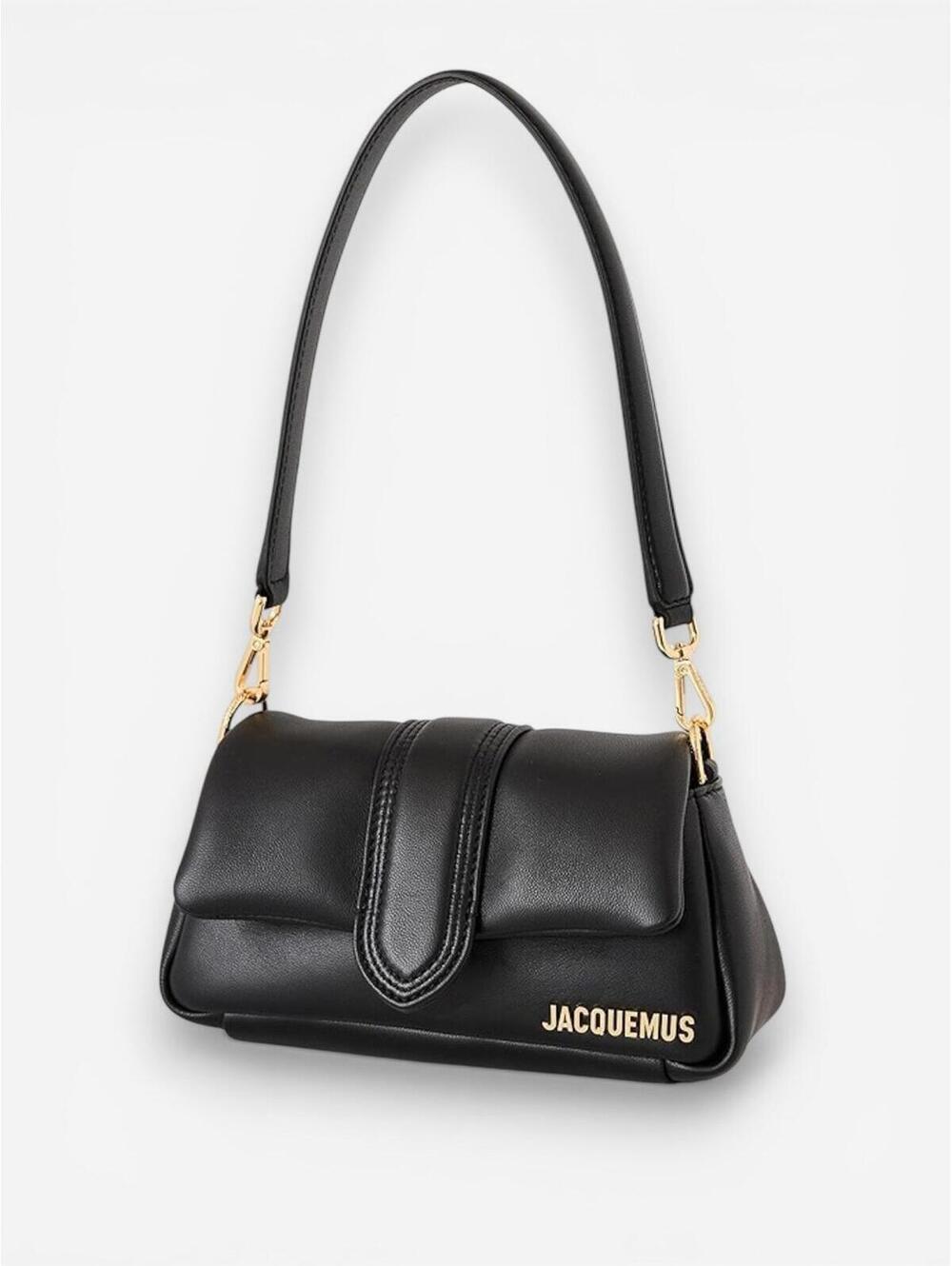 Jacquemus Le Petit Bambimou Black Leather Top Handle Crossbody Bag NWT